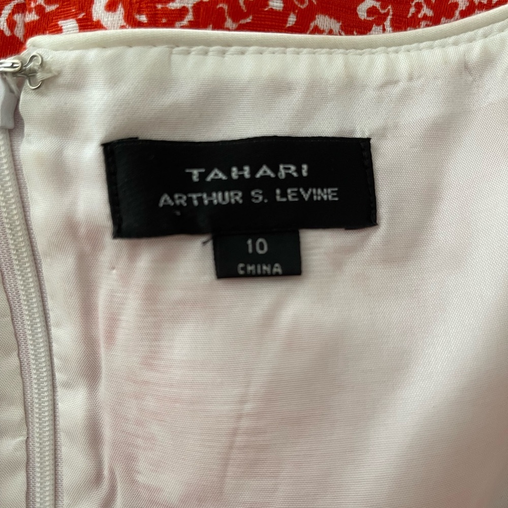 Tahara, orange/white sleeveless dress size 10 - Picture 5 of 6